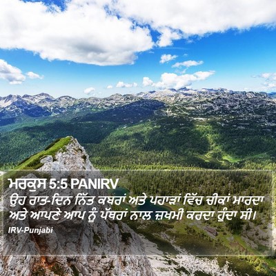 ਮਰਕੁਸ 5:5 PANIRV Bible Verse Image