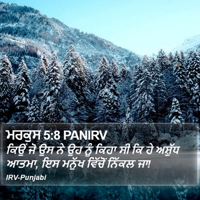 ਮਰਕੁਸ 5:8 PANIRV Bible Verse Image