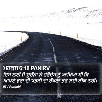 ਮਰਕੁਸ 6:18 PANIRV Bible Verse Image