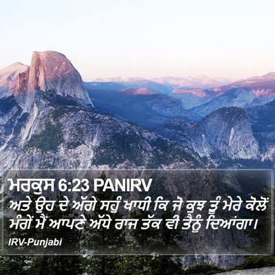 ਮਰਕੁਸ 6:23 PANIRV Bible Verse Image