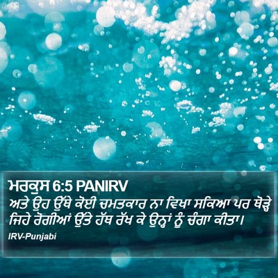 ਮਰਕੁਸ 6:5 PANIRV Bible Verse Image