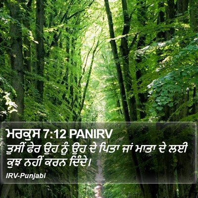 ਮਰਕੁਸ 7:12 PANIRV Bible Verse Image