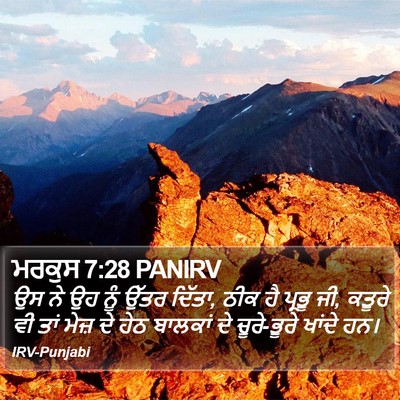 ਮਰਕੁਸ 7:28 PANIRV Bible Verse Image