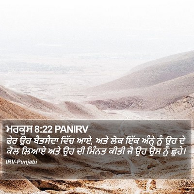 ਮਰਕੁਸ 8:22 PANIRV Bible Verse Image