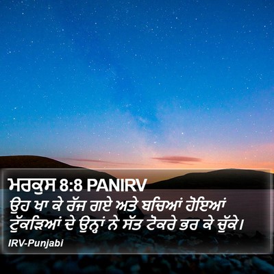 ਮਰਕੁਸ 8:8 PANIRV Bible Verse Image