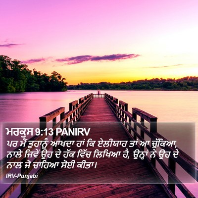 ਮਰਕੁਸ 9:13 PANIRV Bible Verse Image