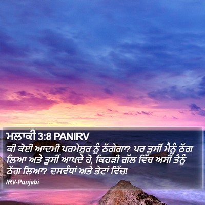ਮਲਾਕੀ 3:8 PANIRV Bible Verse Image