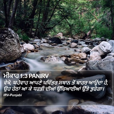 ਮੀਕਾਹ 1:3 PANIRV Bible Verse Image