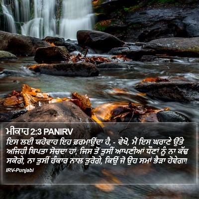 ਮੀਕਾਹ 2:3 PANIRV Bible Verse Image