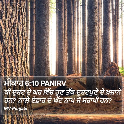 ਮੀਕਾਹ 6:10 PANIRV Bible Verse Image