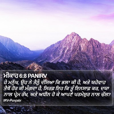 ਮੀਕਾਹ 6:8 PANIRV Bible Verse Image