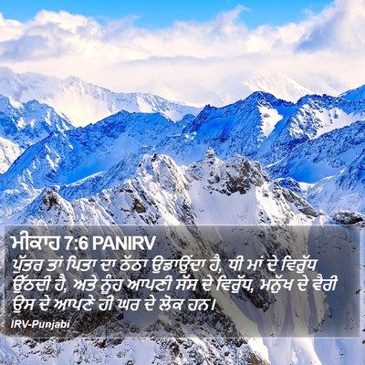 ਮੀਕਾਹ 7:6 PANIRV Bible Verse Image