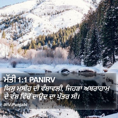 ਮੱਤੀ 1:1 PANIRV Bible Verse Image