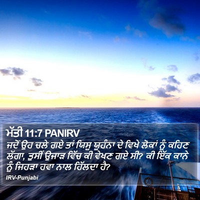 ਮੱਤੀ 11:7 PANIRV Bible Verse Image