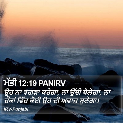 ਮੱਤੀ 12:19 PANIRV Bible Verse Image