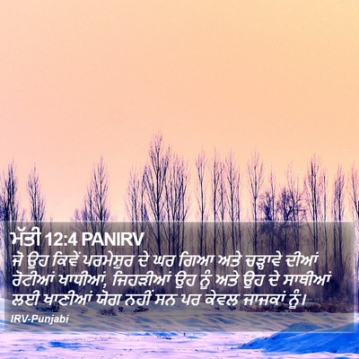 ਮੱਤੀ 12:4 PANIRV Bible Verse Image