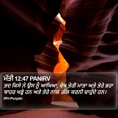 ਮੱਤੀ 12:47 PANIRV Bible Verse Image