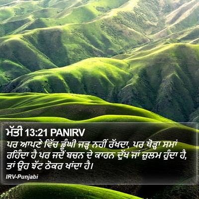 ਮੱਤੀ 13:21 PANIRV Bible Verse Image
