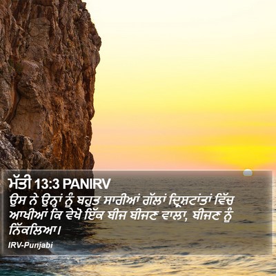 ਮੱਤੀ 13:3 PANIRV Bible Verse Image