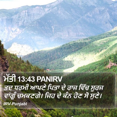ਮੱਤੀ 13:43 PANIRV Bible Verse Image