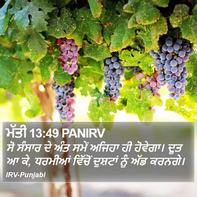 ਮੱਤੀ 13:49 PANIRV Bible Verse Image