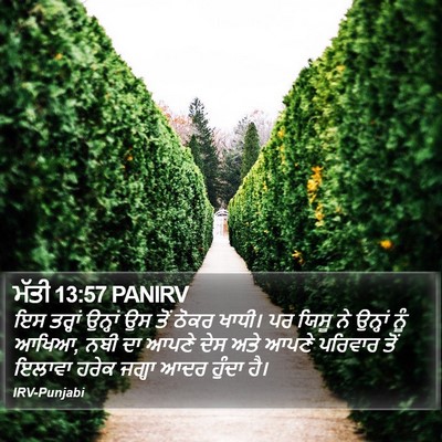 ਮੱਤੀ 13:57 PANIRV Bible Verse Image