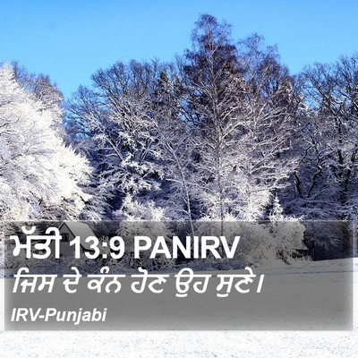 ਮੱਤੀ 13:9 PANIRV Bible Verse Image