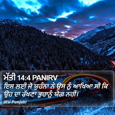 ਮੱਤੀ 14:4 PANIRV Bible Verse Image