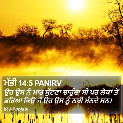 ਮੱਤੀ 14:5 PANIRV Bible Verse Image