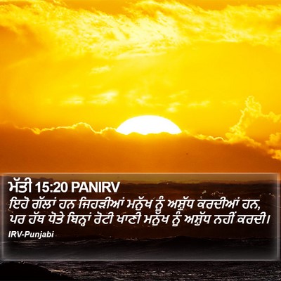 ਮੱਤੀ 15:20 PANIRV Bible Verse Image