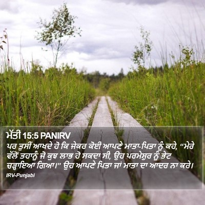 ਮੱਤੀ 15:5 PANIRV Bible Verse Image