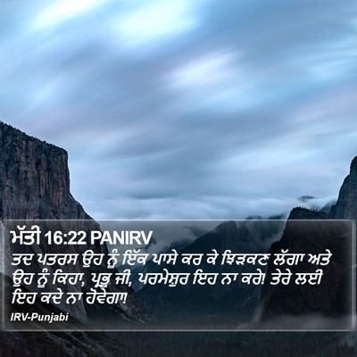 ਮੱਤੀ 16:22 PANIRV Bible Verse Image