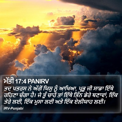 ਮੱਤੀ 17:4 PANIRV Bible Verse Image
