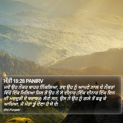 ਮੱਤੀ 18:28 PANIRV Bible Verse Image