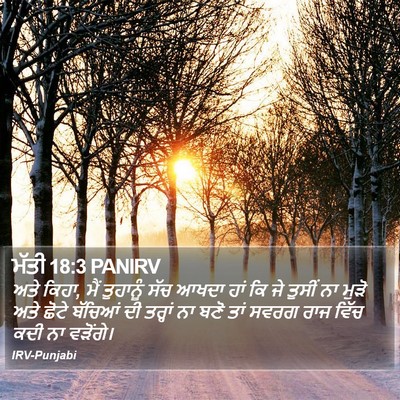 ਮੱਤੀ 18:3 PANIRV Bible Verse Image