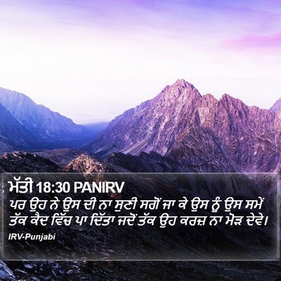 ਮੱਤੀ 18:30 PANIRV Bible Verse Image