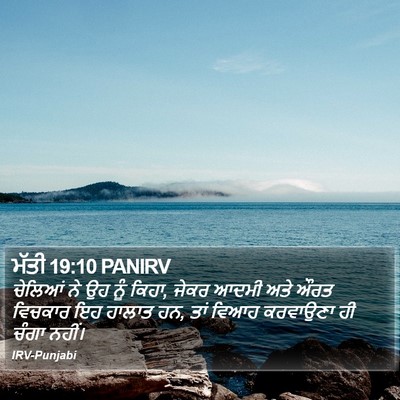 ਮੱਤੀ 19:10 PANIRV Bible Verse Image