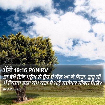 ਮੱਤੀ 19:16 PANIRV Bible Verse Image