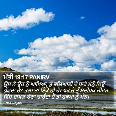 ਮੱਤੀ 19:17 PANIRV Bible Verse Image