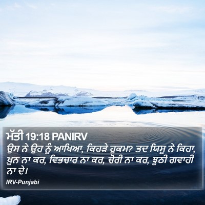 ਮੱਤੀ 19:18 PANIRV Bible Verse Image