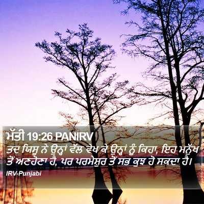 ਮੱਤੀ 19:26 PANIRV Bible Verse Image