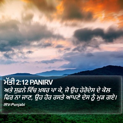 ਮੱਤੀ 2:12 PANIRV Bible Verse Image
