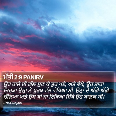 ਮੱਤੀ 2:9 PANIRV Bible Verse Image