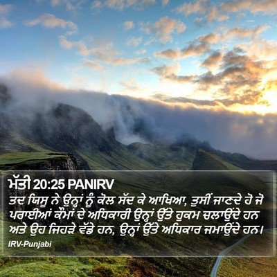 ਮੱਤੀ 20:25 PANIRV Bible Verse Image