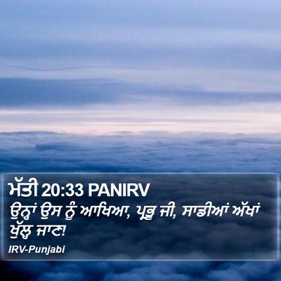ਮੱਤੀ 20:33 PANIRV Bible Verse Image