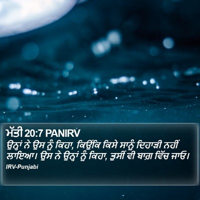 ਮੱਤੀ 20:7 PANIRV Bible Verse Image