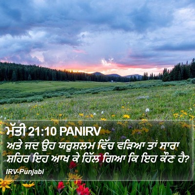 ਮੱਤੀ 21:10 PANIRV Bible Verse Image