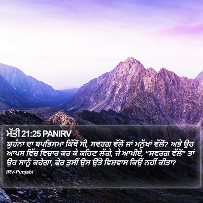 ਮੱਤੀ 21:25 PANIRV Bible Verse Image
