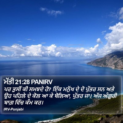 ਮੱਤੀ 21:28 PANIRV Bible Verse Image