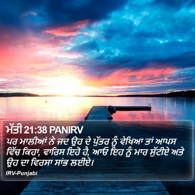 ਮੱਤੀ 21:38 PANIRV Bible Verse Image